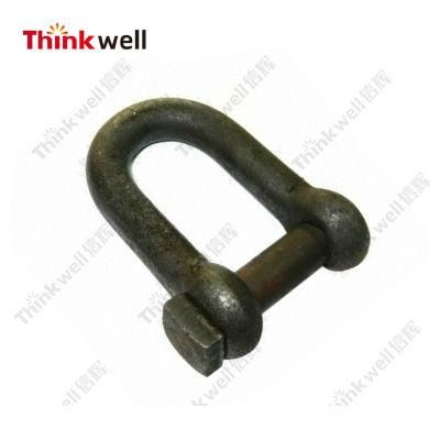 Forged Steel D Type Trawling Shackle with Square Head Pin