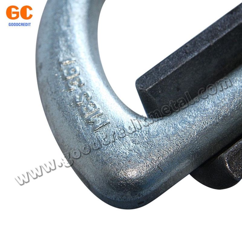 Factory Black Carbon Steel Drop Forged Lashing D Ring with Clip