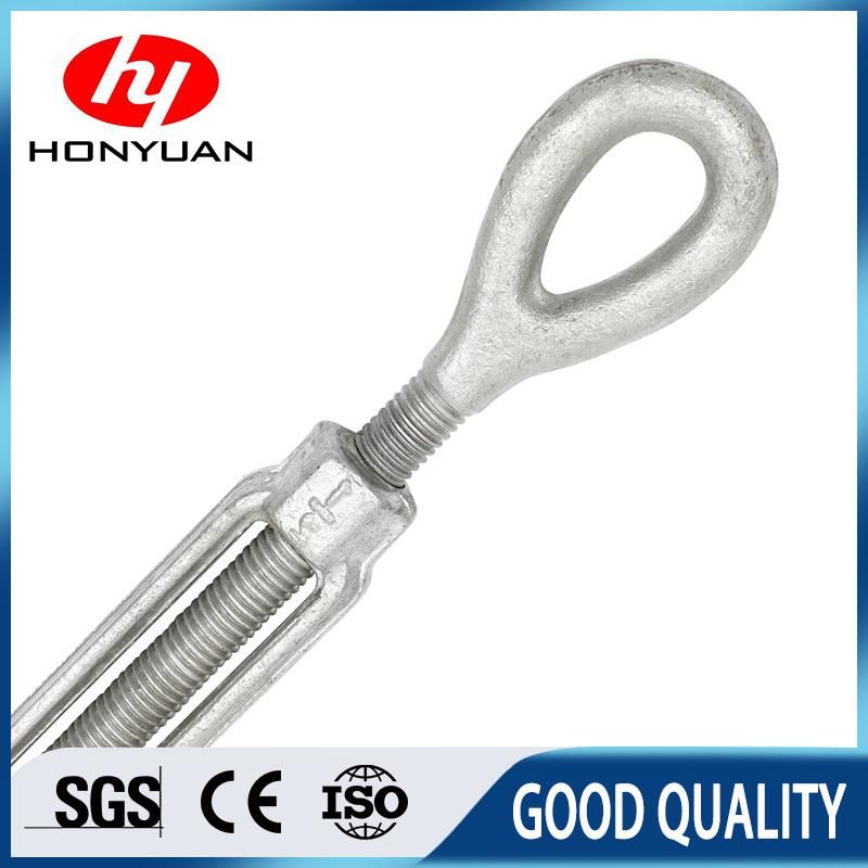 Stainless Steel/Galvanized Drop Forged Wire Rope Turnbuckle with Eye and Jaw