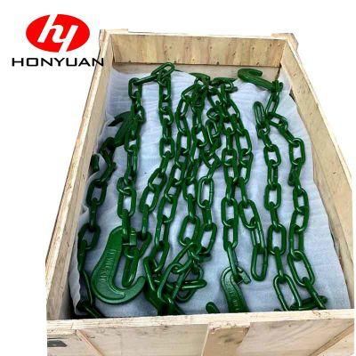 G80 Welded Blue Color Lashing Chain Long Link Chain