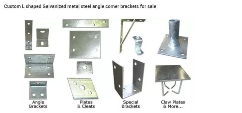 Custom Stamp L Shaped Angle Corner Bracket Aluminum Stainless Steel Galvanized L-Shaped Type Wall Bracket