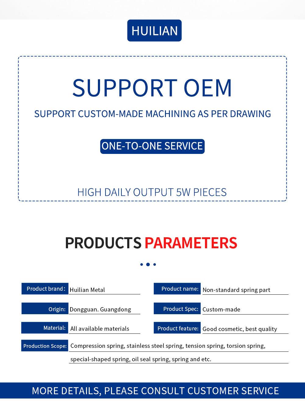 Custom Standard Endurable High Quality Compression Torsion Metal Spring