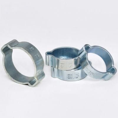 Non-Adjustable Stainless Steel Double Ear Hose Clamp