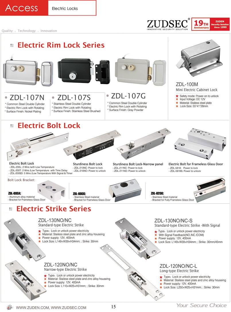 Electric Bolt Lock Bracket for Fully Frameless Glass Door