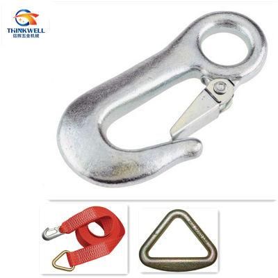 Heavy Duty Forged Galvanized Steel Strap Winch Hook