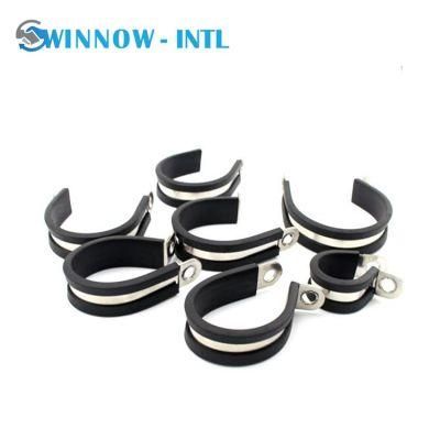 EPDM Rubber Coated Lined P Type Metal Stainless Steel Clips