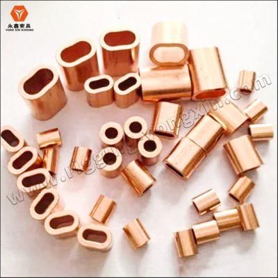 Copper Brass Tube Connectors Double Barrel Crimp Sleeves