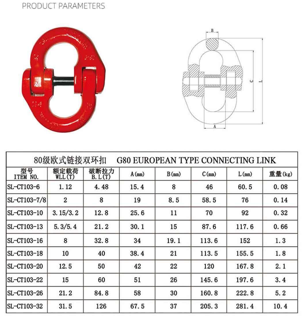 Drop Forged Connector Hardware Connecting Link a-337