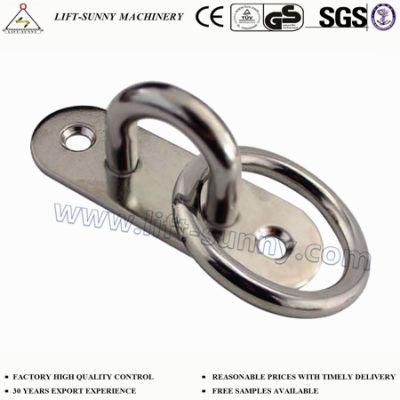 304/316 Stainless Steel Oblong Oval Pad Eye Plate with Ring