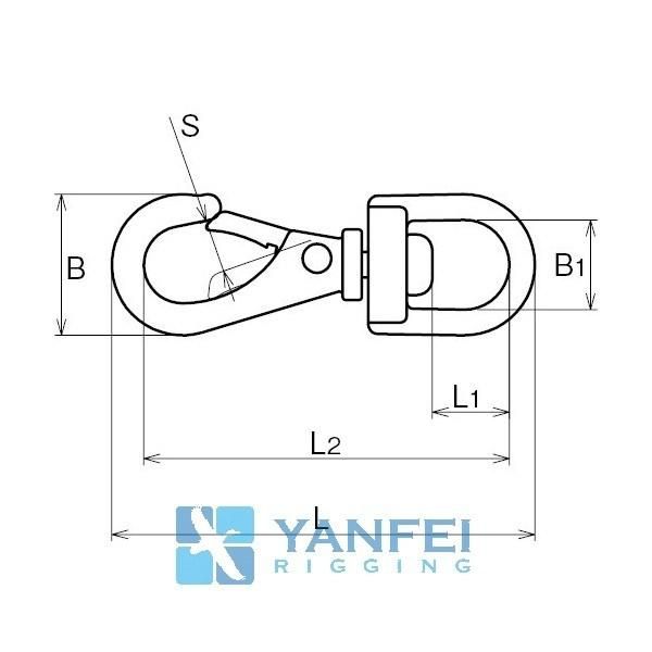 Stainless Steel Swivel Eye Snap Hook