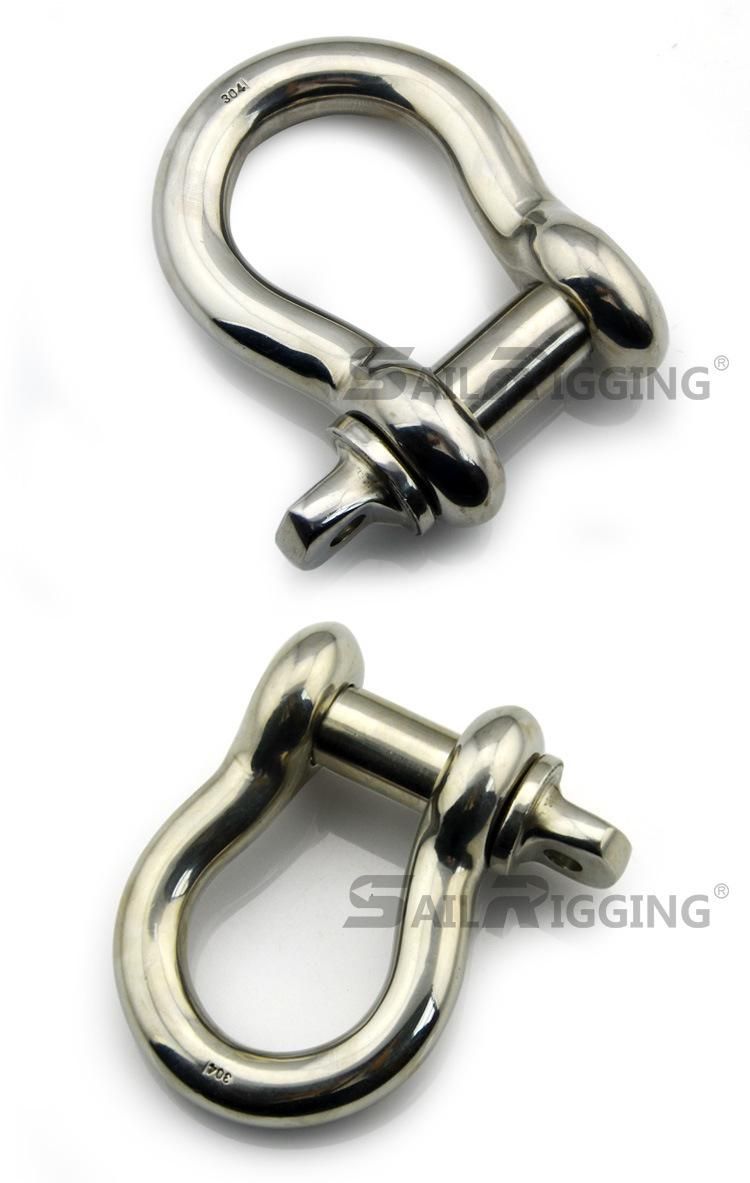 High Polished Small Stainless Steel Bow Shackles