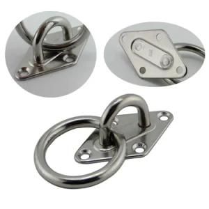 Stainless Steel Folding Pad Eye Plate with Ring