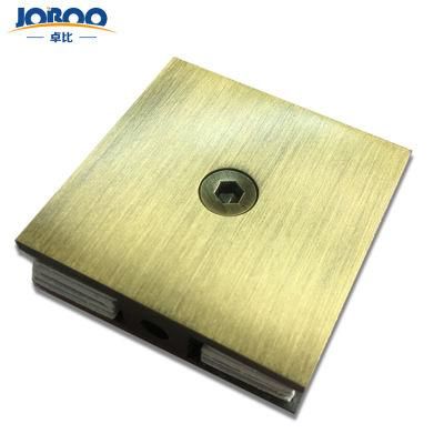Best Selling High Quality Brass Fixed Plate Glass to Floor Mounted Glass Panel Clip Glass Clamp