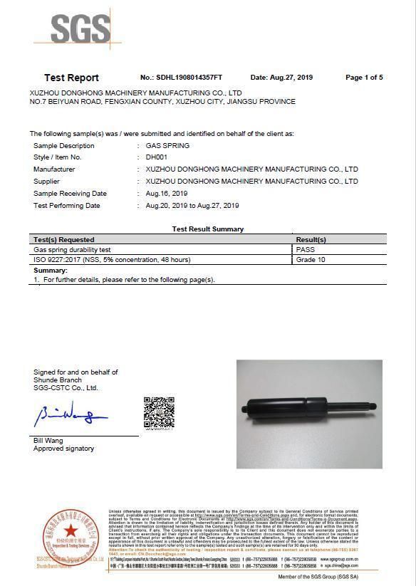 Lockable Adjustable Gas Springs with Zinc Handle for Medical Bed Hospital Hardware