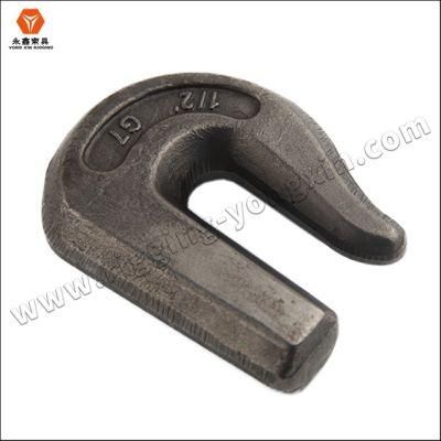 3/8&quot; G70 Wll 6600 Lbs Forged Welded-on Vehicle Trailer Tractor Bucket Clevis Tow Grab Rigging Chain Hook