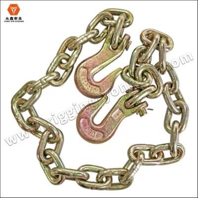 U. S. Type Transport Tow Chain with 5/16 Grab Hook Lashing Steel G70 Chain with Hook