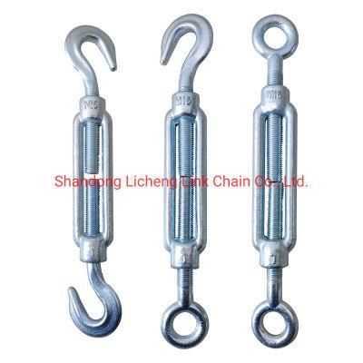Zinc Plated Hook Hook M12 Galvanized DIN1480 Wire Rope Turnbuckle
