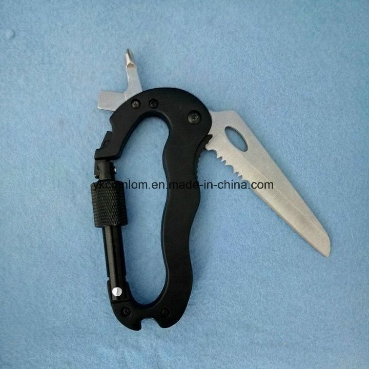 CL2E-CZN003 Comlom Survival Multi Function Carabiner with Knife / Screwdriver