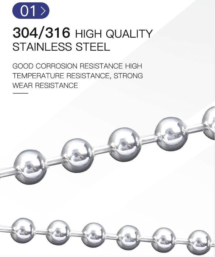 High Quality 4.5mm Stainless Steel Ball Chain for Curtains