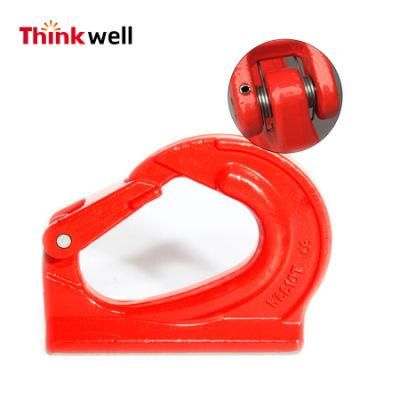 Red Painted Forged G80 Weld on Lifting Hook