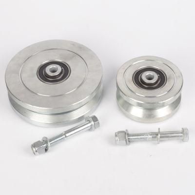 Sliding Door Wheels V Groove Gate Wheel with Bolt Single Bearing Roller Casters