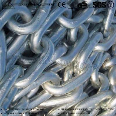 13mm-132mm Galvanized Steel Chain Grade U2/U3 Studless Link Anchor Chain