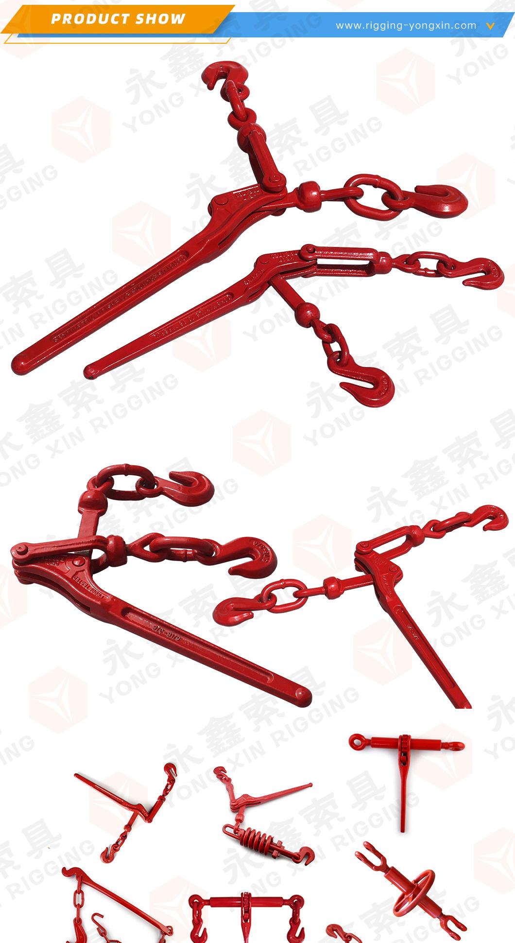 High Quality Red Printed 1/4-5/16 Lever Type Load Binder with Hook