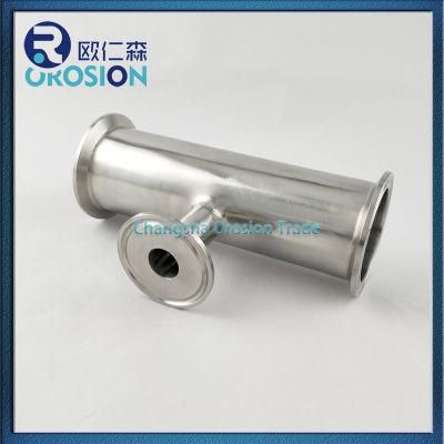 Sanitary Food Grade Stainless Steel Tc Clamped Equal Tee