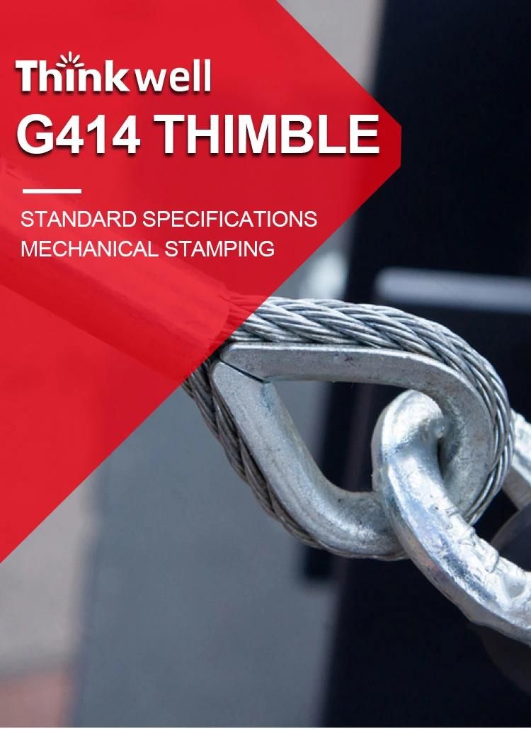 Factory Price Galvanized Heavy Duty G414 Wire Rope Thimble