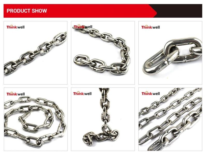 8mm High Quality DIN766 SS316 Short Link Chain