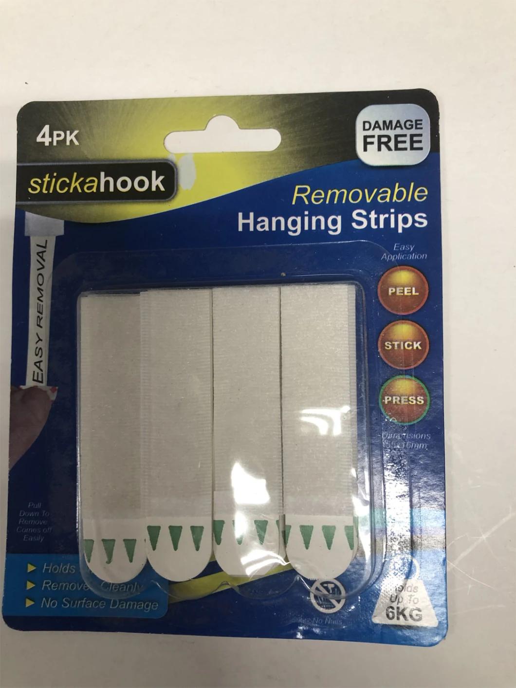 4 Mobile and Rotatable Square Plastic Hooks for Household Use
