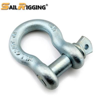 Rigging Hardware Drop Forged Galvanized Steel Lifting Lyre Bow Shackles