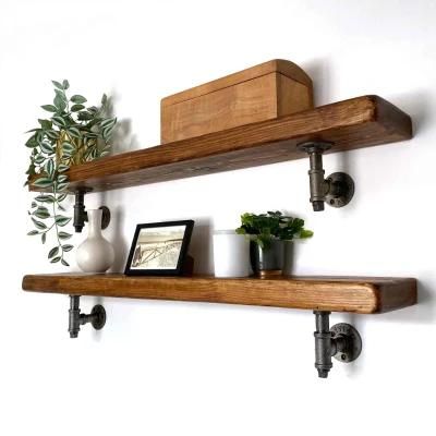 2 Set 1/2&quot; Decorative Rustic Pipe Shelf Bracket