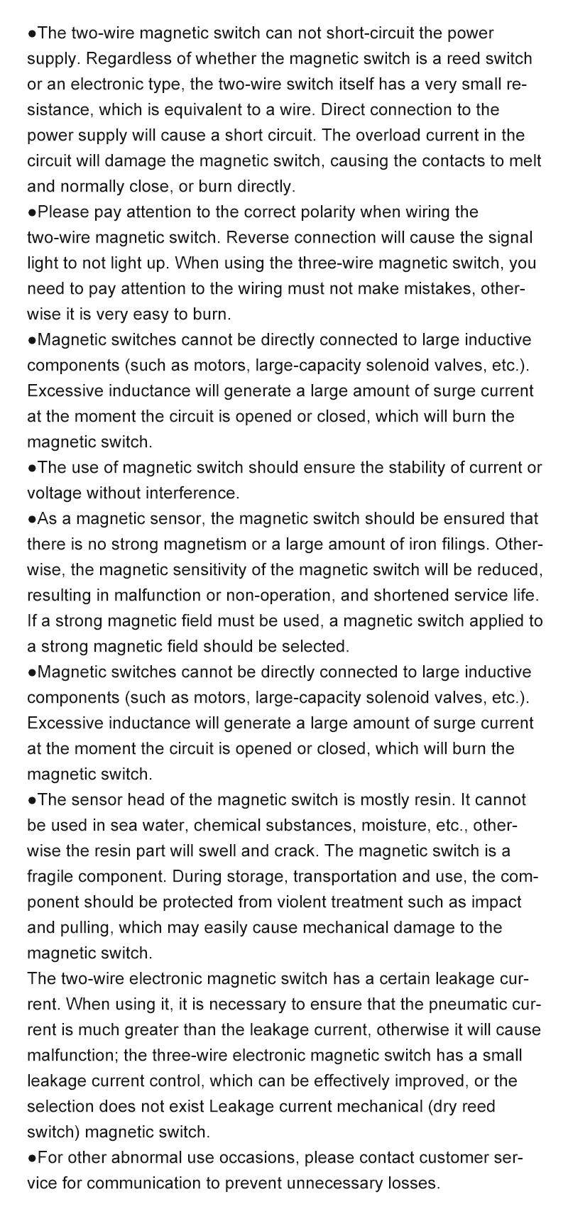 Magnetic Switch Pneumatic Cylinder CS1-J/M/U Magnetic Reed Switch Sensor Proximity Switch Limit Induction Switch
