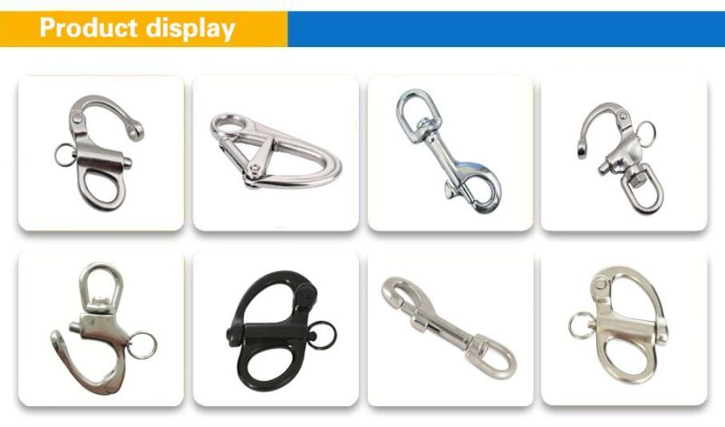 Customized Sheet Metal Stainless Steel 304/316 Rigging Hardware Snap Shackle