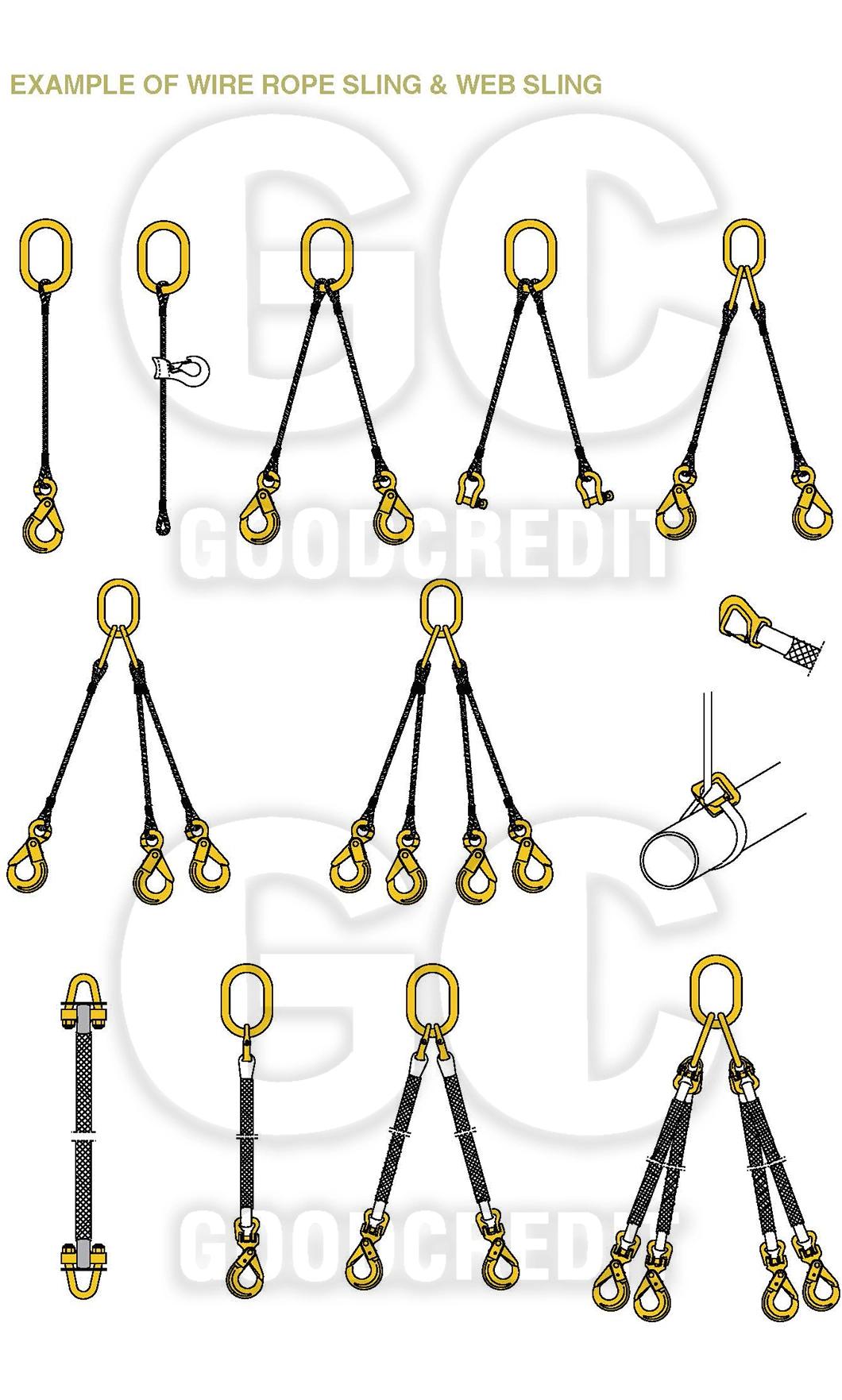 Yellow Zinc G70 G80 Chain with Clevis Grab Hook G70 Binder Chain