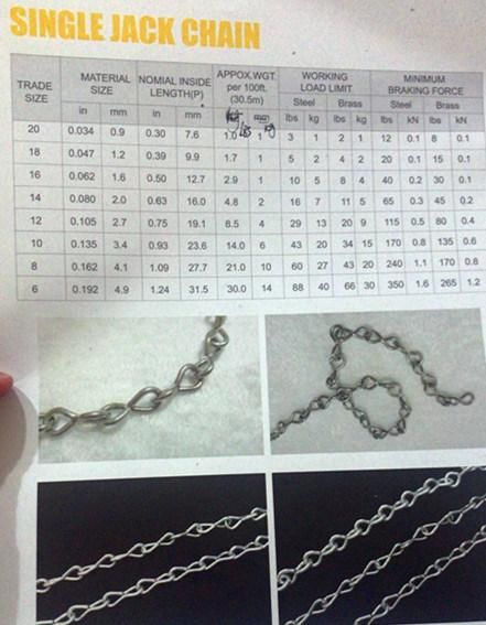 Galvanized Steel Single Jack Chain