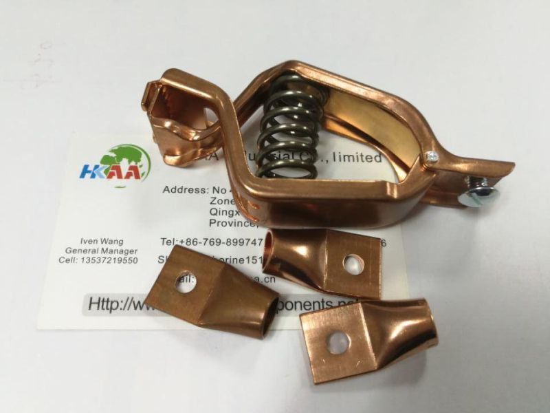 Custom Copper Electric Alligator Clip, Silver Battery Clamp