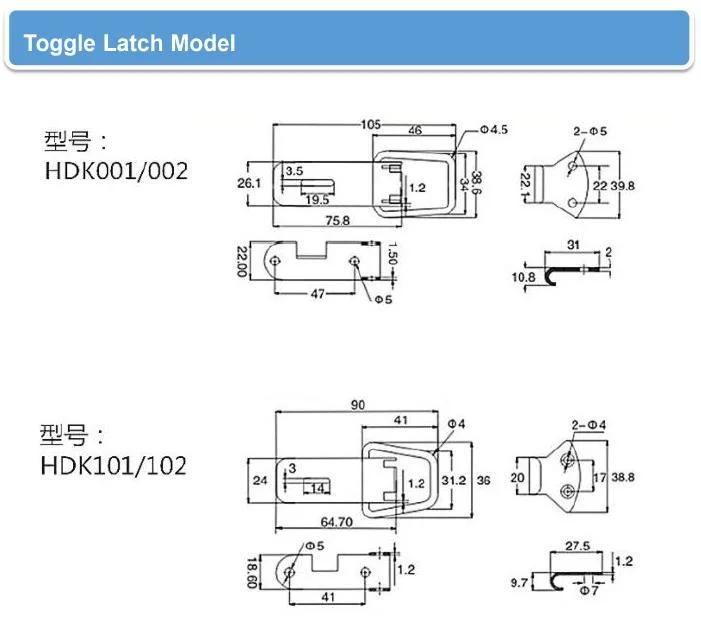 Mit Heavy Duty Suitcase Box Stainless Steel Toggle Latch/Stainless Steel Durable Toggle Latch