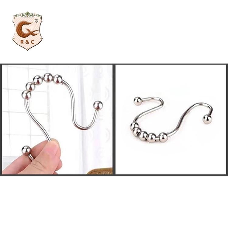 Bath Set Rust Shower Curtain Hooks Rustproof Flower Shower Curtain Rings