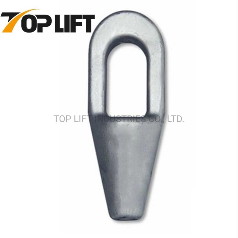 G417 High Standard Grooved Closed Spelter Socket for Wire Rope Sling