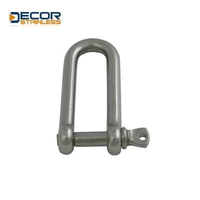 Stainless Steel Screw Pin Long D Shackle