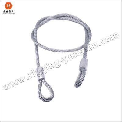 Custom 316 Stainless Steel Wire Rope Sling with Soft Loop for Architectural