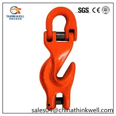 Painted Forged Steel Clevis Grab Hook with Half Ring