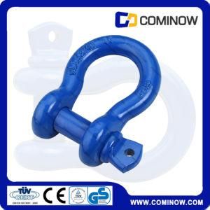 G209 Us Type Drop Forged Screw Pin Anchor Bow Shackle / Blue Heavy Duty Shackle