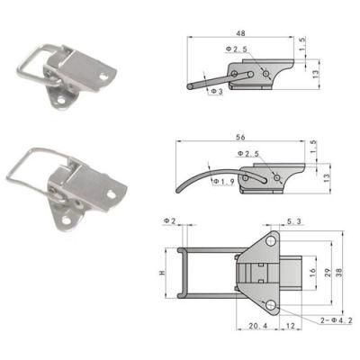 Spring Loaded Stainless Steel Chest Tool Box Locking Hasp Lock Toggle Latch