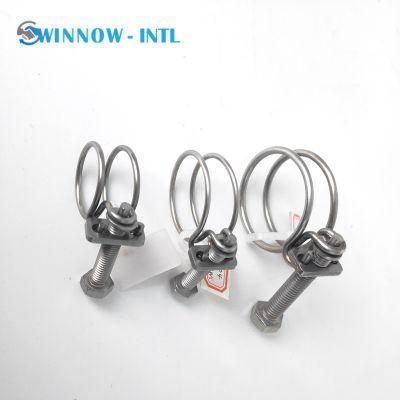 Galvanized Steel Hose Clip Double Wire Hose Clamp