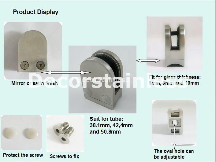 Stainless Steel Left Type Glass Clamp