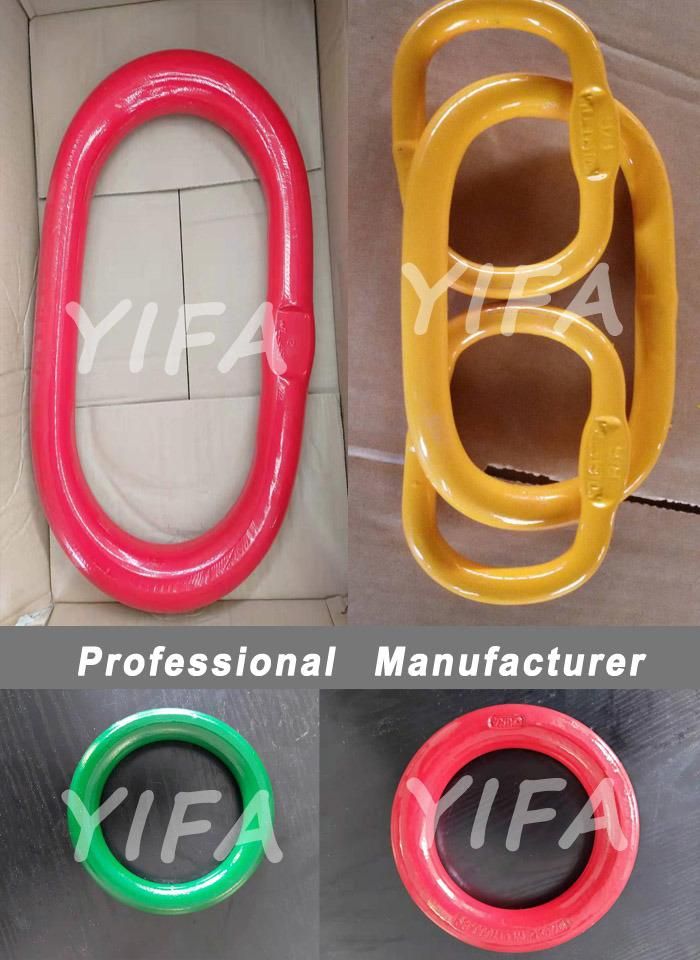 Powder Plastified Welded Master Link with Flat G80