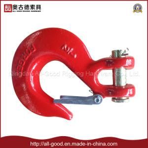 Painted Us Type Drop Forged Eye Hoist Hook with Latch